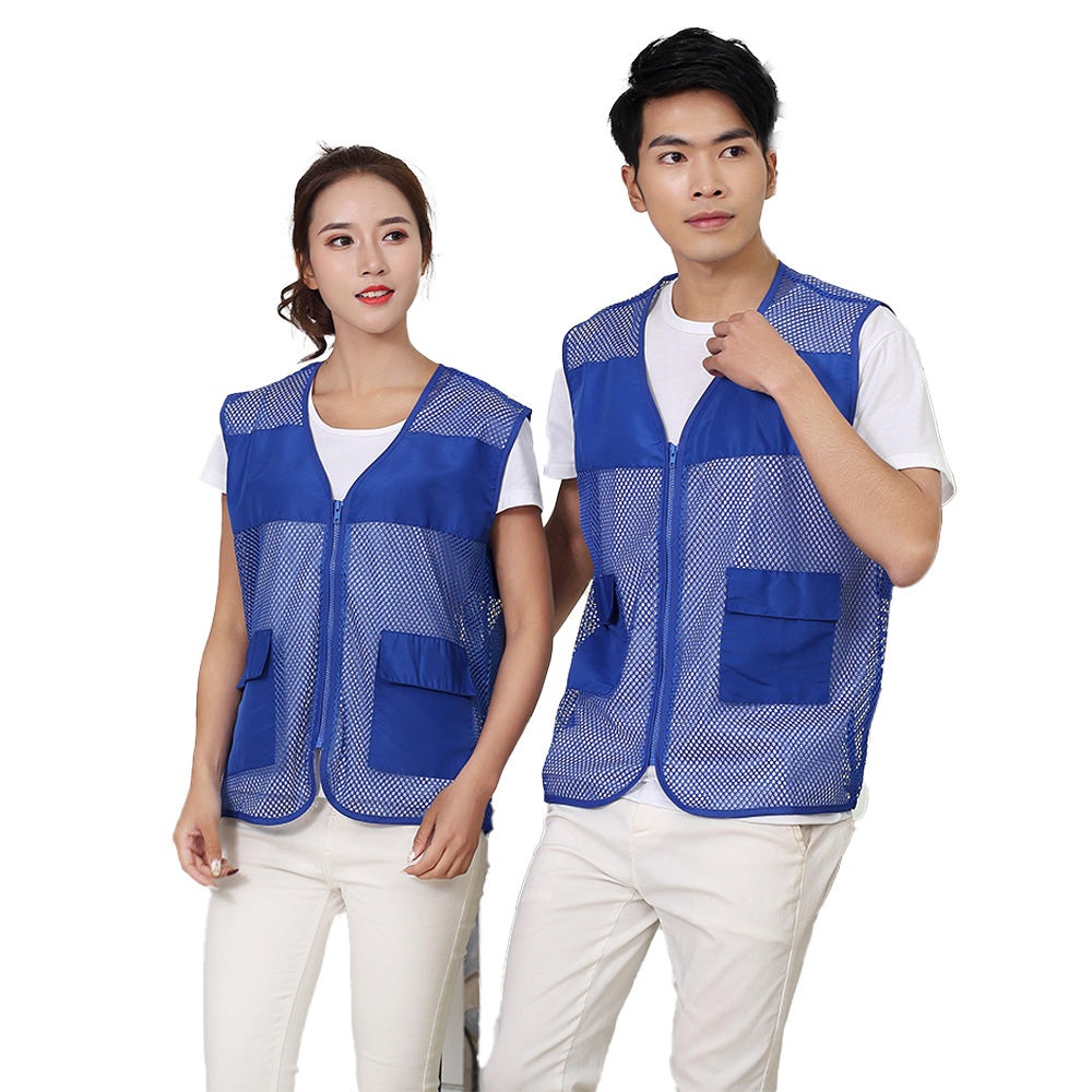 Hestic Sports Wear Customized Black Reflective Safety Vest Company Logo With Pockets Custom Color Fluorescent Visibility Work Class 2 Safety Vest